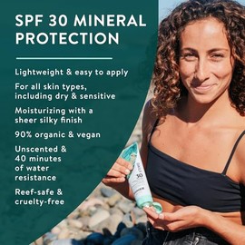 Badger Protector Solar Mineral Diario Con Óxido De Zinc, Protector Solar Hidratante Orgánico Con Spf 30, Loción Protectora Solar Hidratante Para Todos