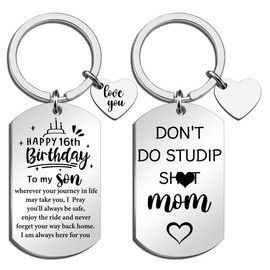 Cxulquvs 16th Birthday Gifts for Boys Sweet 16 Keychain Gifts for Teen Boys 16 Year Old Boy Birthday Gift From Mom Happy 16th Birthday Gift Ideas for Teens Boy