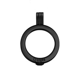 Quiges 70cm Necklace Set Black Plated Stainless Steel with Pendant and 25mm Small Jet Black Crystal Zirconia Coin