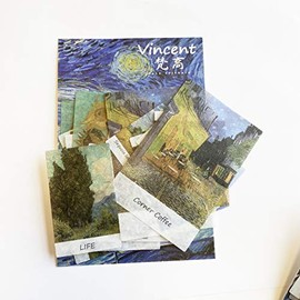 Papermore Museum Washi Masking Sticker Set of 40 Reusable Planner Stickers, Van Gogh's Paintings Series for Arts, DIY Crafts, Scrapbook, Journals, Planners, Greeting Cards (Art of The Great Wave)