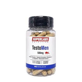 Superlabs Nutrition TestoMen  Suplemento Alimenticio sin Hormonas para Hombres 100 Natural  100 Cpsulas de 500 mg                                     