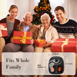 CuPiLo Foot Massager FSA Eligible HSA, Feet Massager with Heat for Plantar Fasciitis Relief, 5 Levels Compression & Vibration Massage for Neuropathy, Valentines Gifts for Women Men, Fits Up to 13"