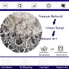 MULBESS Washable Square Tablecloth, Stain Resistant Damask Fabric Floral Lace
