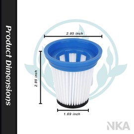 NKA 2 Pack 520280 HEPA Replacement Filters Compatible with Kenmore DS1030 DS1020 Cordless Stick Vacuum Cleaner, Washable & Reusable Filters for 2-in-1 Handheld Lightweight Vacuum with LED Headlight