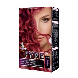 FYNE Burgundy Permanent Hair Dye for Women - Home Hair Colour Cream with Built-in Conditioner - Gentle, Long-Lasting, Easy to Use, Suitable for All Hair Types - Achieve Salon-Quality Results at Home