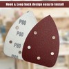 Pack of 50 Sandpaper Triangle Sanders, 80 Grit 5-Hole Sanding
