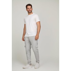 PURE CHAMP Mens 3 Pack Fleece Cargo Pants Active Athletic Mens Sweatpants Workout Jogger Drawstring Size S-3XL (SET3 Size 2X-Large)