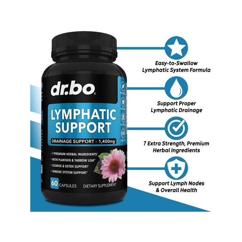 Dr. Bo Lymphatic Support Herbal Capsules - Lymphatic Cleanse with