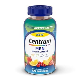 Centrum MultiGummies Gummy Multivitamin for Men, Multivitamin/Multimineral Supplement with Selenium, Antioxidants and Vitamin D3, Assorted Fruit Flavo