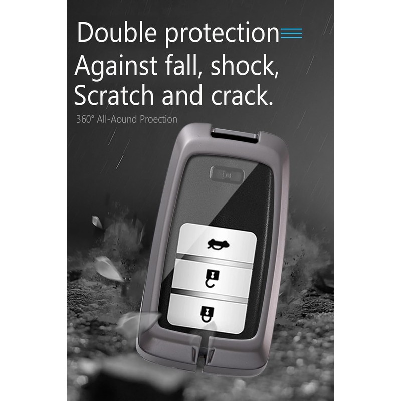 HIBEYO 2/3/4 Button Key Fob Cover Compatible with Honda Acura