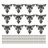 uxcell 12 Pcs Decorative Box Corner Cover, 64mm Metal Edge