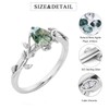 Luyona Natural Moss Agate Ring 925 Sterling Silver Moss Agate