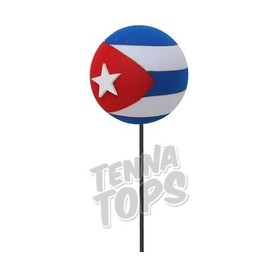 Tenna Tops Cool Cuba Cuban Flag Car Antenna Topper/Dashboard Buddy Spring