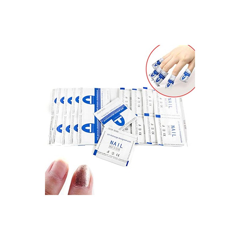 Chimoto Easy Gel Nail Remover, 100pcs Nail Off Cotton Gelnail