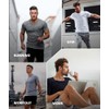 5 Pack Workout Shirts for Men-Quick Dry Black Gym Moisture