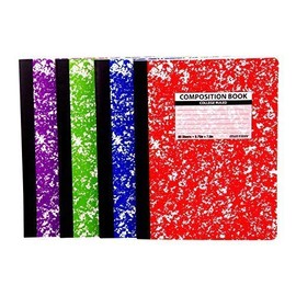 Mintra Office Composition Notebooks (Assorted Marble Comp - College Ruled, 4 Pack)