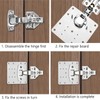 Stainless Steel Hinge Repair Plate, 6 Pieces Kitchen Hinge Repair