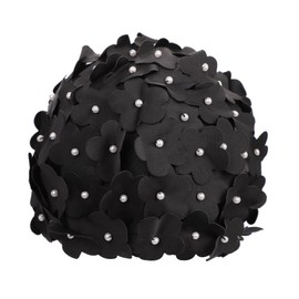 Women Swim Cap Floral Bathing Caps for Swimming Flowers Swimming Pool Cap Retro Petal Swim Caps Short Long Hair Swimming Shower Cap Elastic Comfortable Fashion Swim Cap Easy to Put On and Off