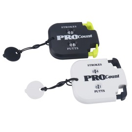 SEACLOUD 2PCS Mini Golf Tally Counter Clicker Turning Technology up to 99 Score Stroke Counter Strike up for Golf Game(B1+W2)