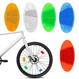 WeddHuis Set of 5 Bicycle Reflectors Set Spokes Cat Eyes Reflectors Bicycle Spoke Reflector Bicycle Unisex