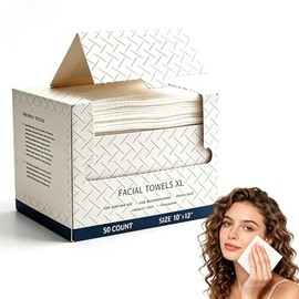 Toallas Faciales Desechables Secas Extra Grandes (Rostro Limpio y Sin Bacterias), Limpieza Facial Diaria, Toallas para la Cara, Toallitas Desmaquillan