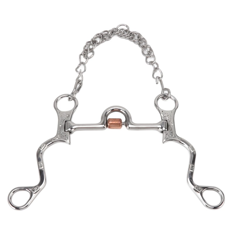 120mm Horse Mouth Snaffle with Chain Stainless Steel Horse Bit