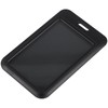 SINJEUN 50 Pack Sliding ID Badge Holder, Black Badge Holders