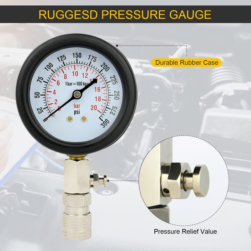 Awsuc Compression Meter Compression Tester Petrol Engine 0-20 Bar or