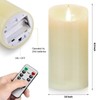 Nancia Flameless Battery Operated Flicking Candles:Remote Control Realistic Wax Pillar