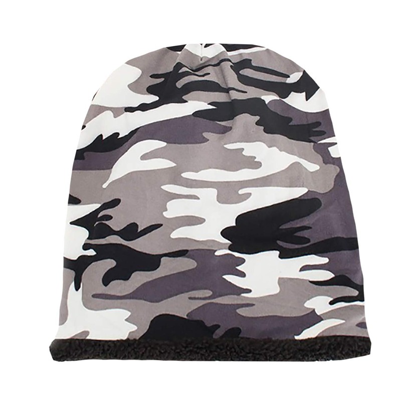 WHITE FANG CA294 Men's Knit Hat, Camouflage, Fleece-Lined, Autumn/Winter, Cold