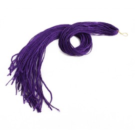 Haolocs 10Packs 28 Inch Micro Braids Hair Extensions Long Small Box Braids Crochet Hair Synthetic ZiZi Braids for Women (Purple)