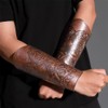 M-YOUNG Handcrafted Leather Bracers Viking Chest Armor for men Embossed