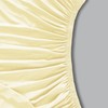 wyewye Double Fitted Sheet, Cream, 135x190 cm with 40 cm