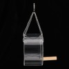 Acrylic Bird Feeder Box AntiScatter Hanging Feeding Box Outdoors Transparent
