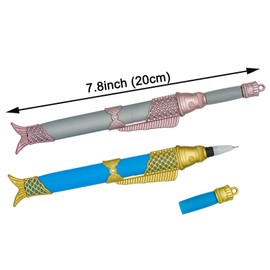 Maydahui 6PCS Fish Sword Shaped Rollerball Pens Creative Yuchang Sword Pen Desk Decorations Black Gel Ink Design for Boys Students School