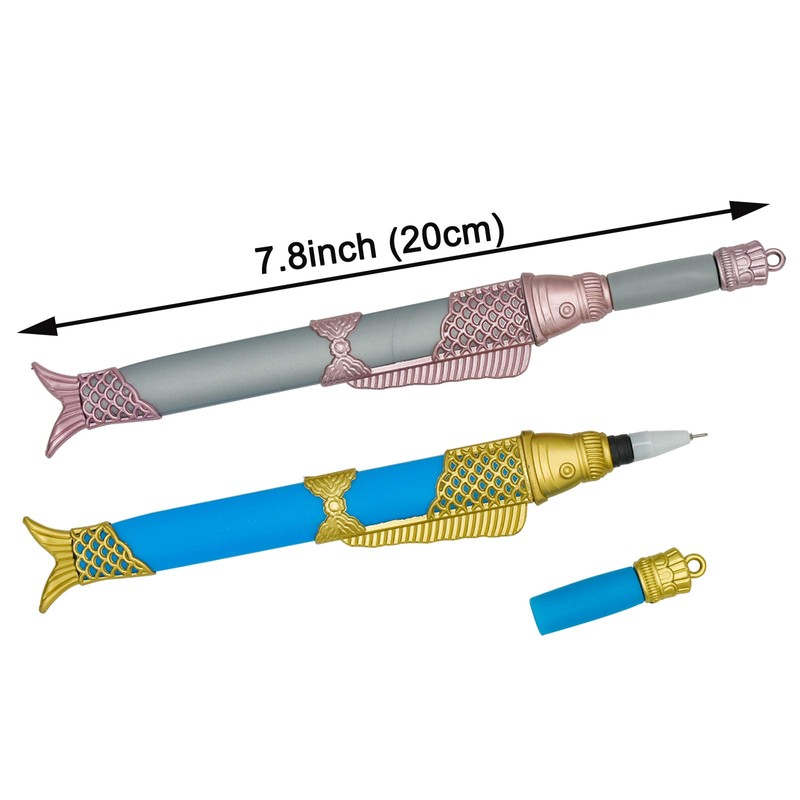 Maydahui 6PCS Fish Sword Shaped Rollerball Pens Creative Yuchang Sword