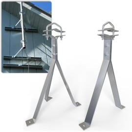 12" Heavy-Duty Antenna Mast, Antenna Wall Mount, Windproof Antenna Mounting Bracket for TV Antenna Mast (3-Leg + 2-Leg)