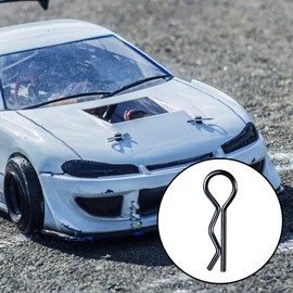 120 Pieces Universal Rc Body Clips Car Silver and Black Stainless Steel R Clips for 1/10 1/12 Scale Redcat Hpi Himoto Hsp Exceed Rc Car Parts Truck Buggy Shell Replacement