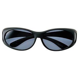 7165-02 Polarized Lenses, UV Protection, Soft Shape, Stylish Over Glasses, Black