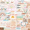 Christian Bible Stickers, 50PCS Pink Boho Scripture Art for Women
