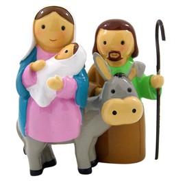 Needzo Little Drops of Water Holy Family Nativity Scene, 3 Inch Multicolor Figurine
