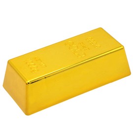 TOYANDONA Replica Gold Bar Plastic Fake Golden Brick Gold Bar Film Prop Novelty Joke Gift Door Stopper Paperweight for Western Cowboy Pirate Casino Party