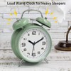 Loud Alarm Clock for Heavy Sleepers Adults, Metal 4 Inches
