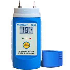 PeakTech Wood and Material Moisture Meter with Interchangeable Test Probes – 1 x P 5200