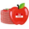 50 Pack Back to School Paper Plates, Red Apple Paper