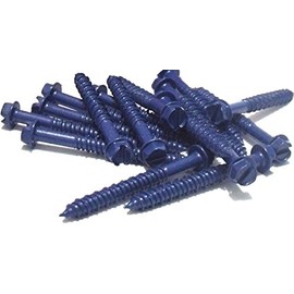 1/4" x 3-3/4" Wej-It Slotted Hex Washer Head Wej-Con (Tapcon) Concrete Screw w/Bit - 100/BX