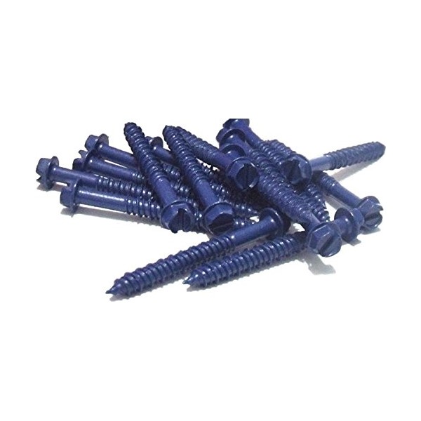 1/4" x 3-3/4" Wej-It Slotted Hex Washer Head Wej-Con (Tapcon)