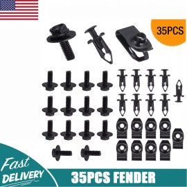 Unbranded Undertray Splash Shield Guard Kit Car Body Bolts & U-nut Clips M6 Engine Cover