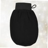 FRCOLOR Bath Exfoliating Scrub Gloves for Dead Skin Removal Black