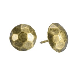 sourcing map Upholstery Tacks Nail Pins Furniture, 20Pcs 25x25mm Thumb Tack Pins Assortment Kit Carbon Steel for Home Sofa DIY Decorative Nail Heads Nails, Yellow Bronze